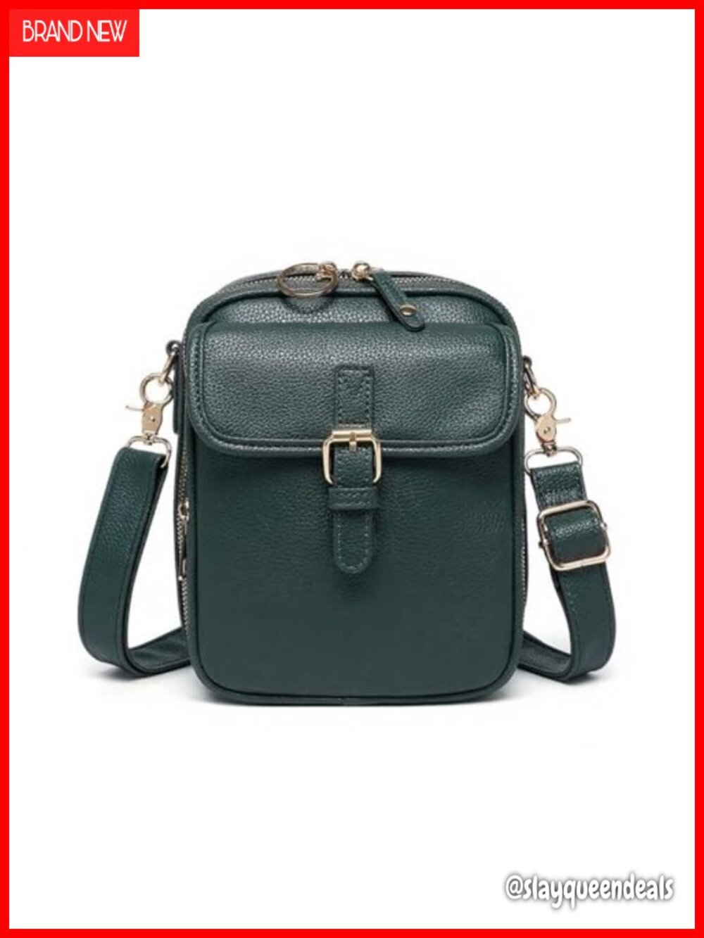 Anti-Theft Crossbody Bag Vegan Leather Travel Shoulder Purse